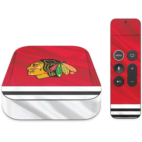 NHL Blackhawks Red Stripes Apple TV Skin